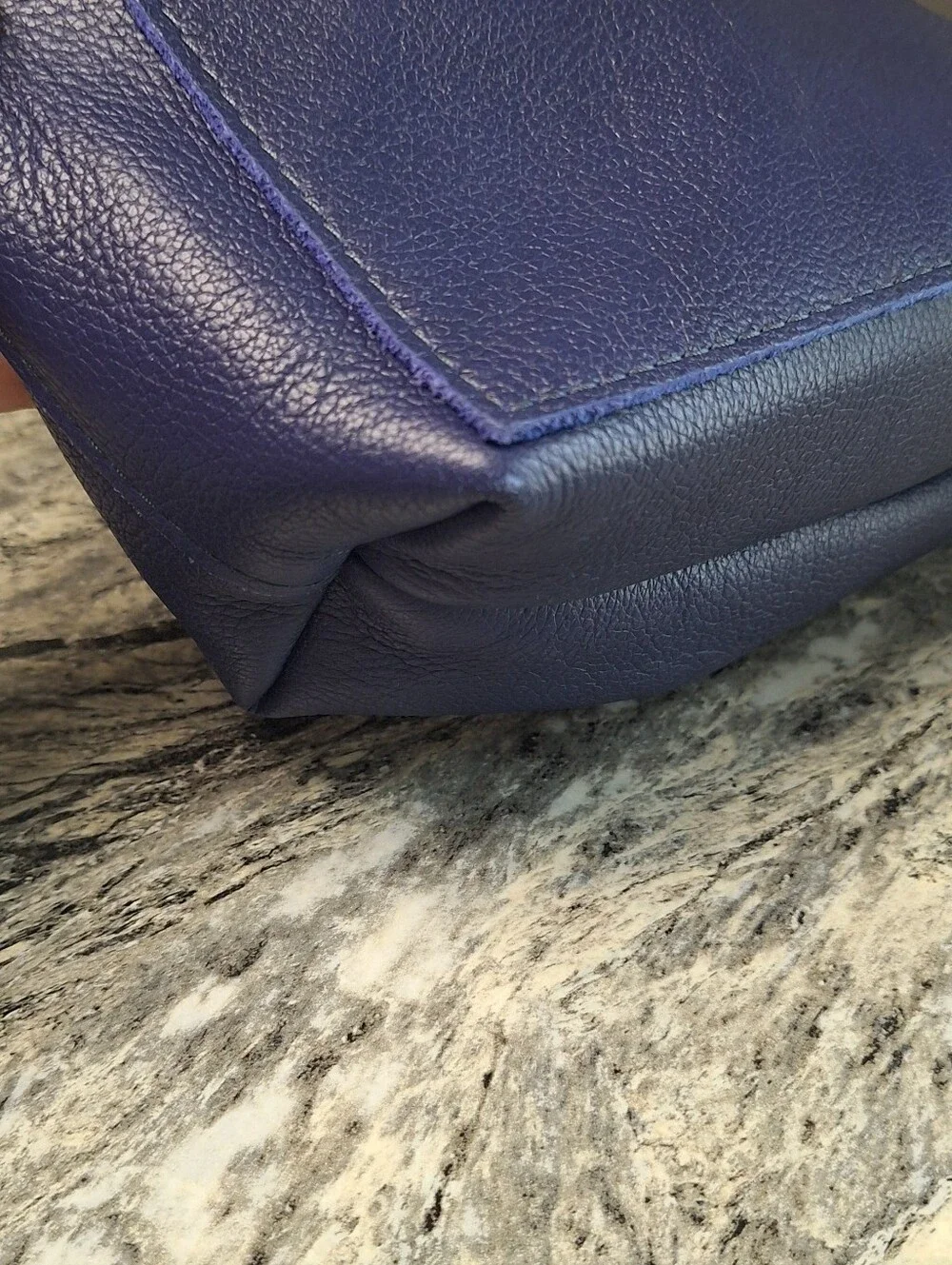 Portland Leather Mini Crossbody Tote, NWOT, COBALT
